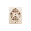 Prises Schuko encastrables à 4 voies, prise à contact de protection, prise d'installation IP20