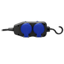 ORNO OR-AE-13160(GS) Mehrfachsteckdose Außen Werkstatt Steckdose IP44 4-Fach mit Hängendem Haken (5m Kabel)