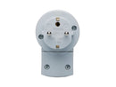 Legrand, Schutzkontakt-Stecker mit beleuchtetem LED-Schalter EIN/AUS, Doppelfunktionsstecker, Deutscher Standard, 16 A, 230 V, max. 3680 W, mit Kabelanschluss bis 3 x 1.5 mm², Farbe: Weiß/Grau, 050409