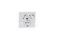 3-way flush-mounted Schuko sockets, protective contact socket, installation socket IP20 (5305).