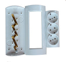 3-way surface-mounted Schuko socket NEW surface-mounted Schuko sockets 3 slots CE (3-way)