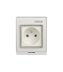 Aufputz Feuchtraum Französisch Standard Steckdosen und Wechselschalter mit 1-fach oder 2-fach IP55 (1-fach Steckdose und Wechselschalter) (1-fach Französisch Steckdose)