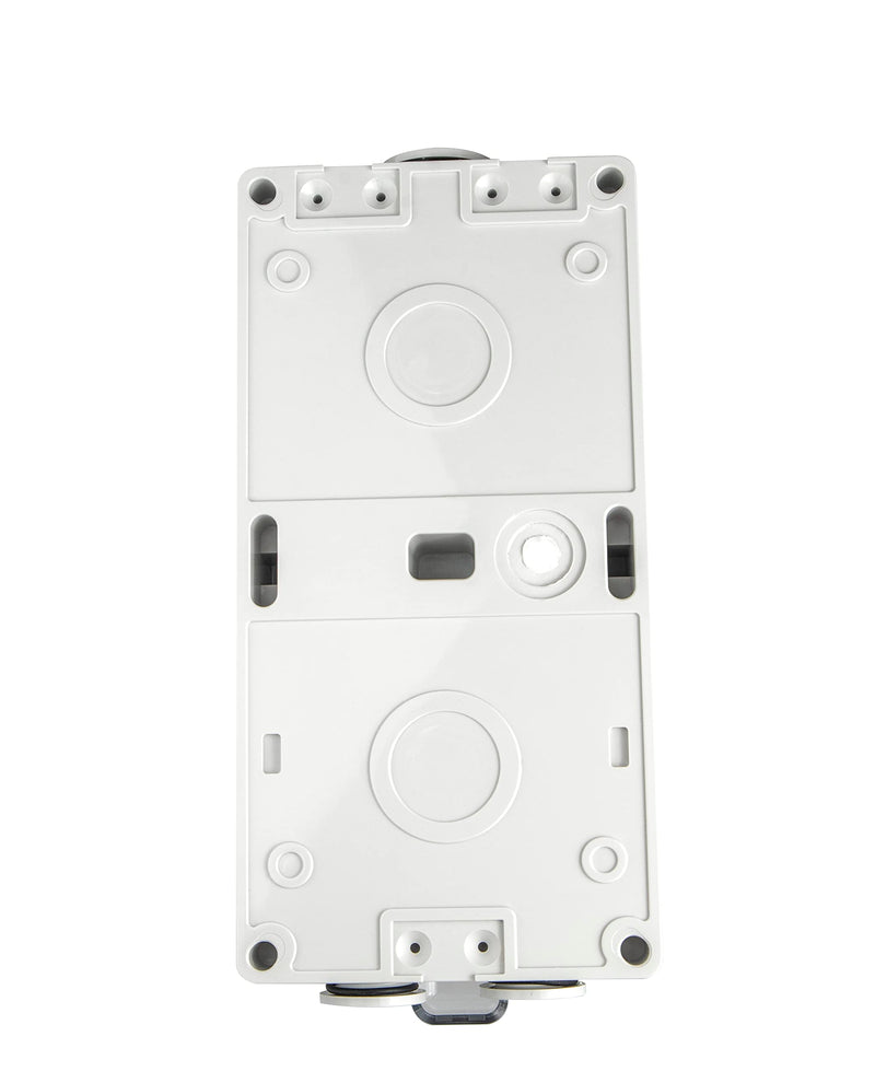 Surface-mounted damp room Schuko sockets 1-fold or 2-fold IP66 even when the plug is in operation (1-fold with on/off switch)