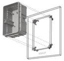 Petit distributeur blanc 4 à 36 modules boîte à fusibles boîte de distribution en saillie ou encastrable boîtier de commande en verre fumé rail DIN IP40 (4 modules en saillie)