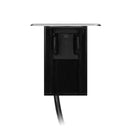 ORNO GM-9014(GS)/B-G Versenkbare Einbau Steckdosenleiste 3-Fach mit 2 x USB 3680W Anschlussfertig mit 2m Kabellänge Schukokabel,Farbe: Schwarz und Silber (3 Steckplätze)