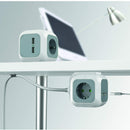 ORNO AE-13144(GS) Cube multiprise Schuko, chargeur 2xUSB, 1,4 m H05VV-F 3x1,5 mm2 (gris blanc)