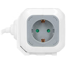 ORNO AE-13144(GS) Cube multiprise Schuko, chargeur 2xUSB, 1,4 m H05VV-F 3x1,5 mm2 (gris blanc)