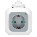 ORNO AE-13144(GS) Cube multiprise Schuko, chargeur 2xUSB, 1,4 m H05VV-F 3x1,5 mm2 (gris blanc)