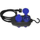 ORNO OR-AE-13160(GS) Mehrfachsteckdose Außen Werkstatt Steckdose IP44 4-Fach mit Hängendem Haken (10m Kabel)