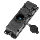 ORNO Werkstatt Schuko Stecker Aussen Wasserdicht IP44 230V 16A Schlagfest, Nicht Brennbar (3-Fach)