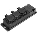 ORNO Werkstatt Schuko Stecker Aussen Wasserdicht IP44 230V 16A Schlagfest, Nicht Brennbar (3-Fach)