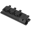 ORNO Werkstatt Schuko Stecker Aussen Wasserdicht IP44 230V 16A Schlagfest, Nicht Brennbar (3-Fach)