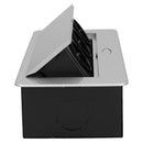 ORNO OR-AE-1336/G(GS) Versenkbare Einbau Steckdosenleiste 3-Fach,3600W, Farbe: Silber