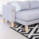 ORNO AE-1373(GS) Versenkbare Einbau Steckdosenleiste 1 Fach + 1x USB, 3680W, 1,8m Kabellänge (Silber)