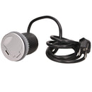 ORNO AE-1373(GS) Versenkbare Einbau Steckdosenleiste 1 Fach + 1x USB, 3680W, 1,8m Kabellänge (Silber)