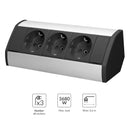 Orno GM-9001 Tischsteckdose Ecksteckdose 3 Fach mit Kindersicherung für Büro Arbeitsplatte Küche