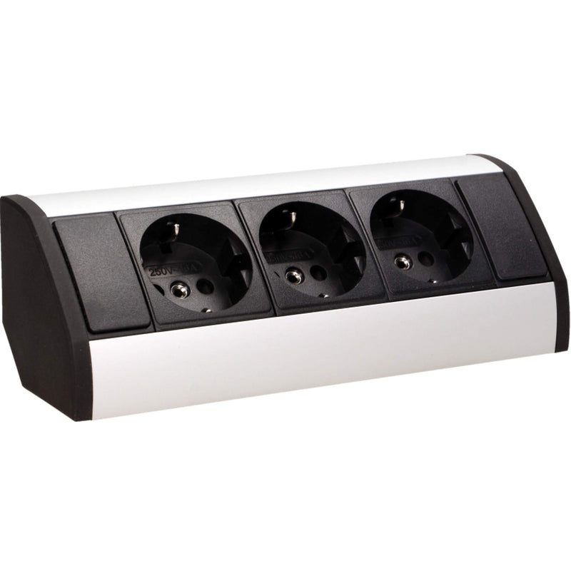 Orno GM-9001 table socket corner socket 3 compartments with child safety lock for office worktop kitchen