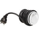 ORNO AE-1373(GS) Versenkbare Einbau Steckdosenleiste 1 Fach + 1x USB, 3680W, 1,8m Kabellänge (Silber)