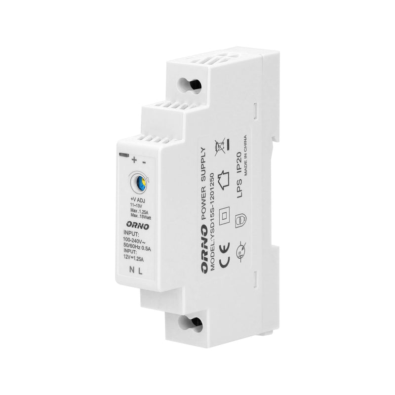 ORNO PSU-1642 Netzteil für DIN-Schiene DIN 12VDC, 1,25A, 15W(1 Modul)