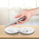 ORNO GM-9015 Tischsteckdose Versenkbar Ø8cm mit Induktionsladegerät, 2 USB-Anschlüsse (A, C) 1,8 m Kabel mit Kabelverschraubung (Weiß)