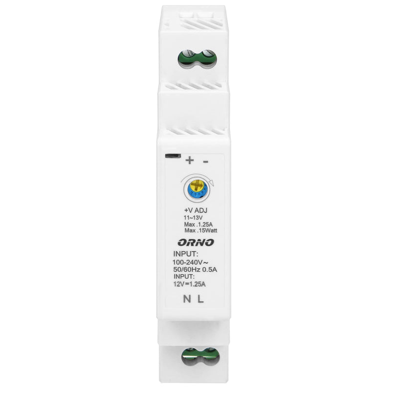 ORNO PSU-1642 Netzteil für DIN-Schiene DIN 12VDC, 1,25A, 15W(1 Modul)