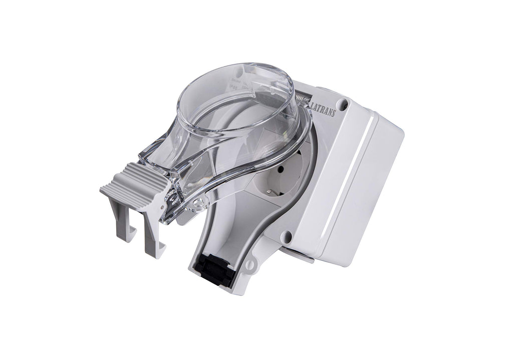 Aufputz Feuchtraum Steckdose IP66 - Wasserdichte Schuko Steckdose 2-fach Mit Schalter