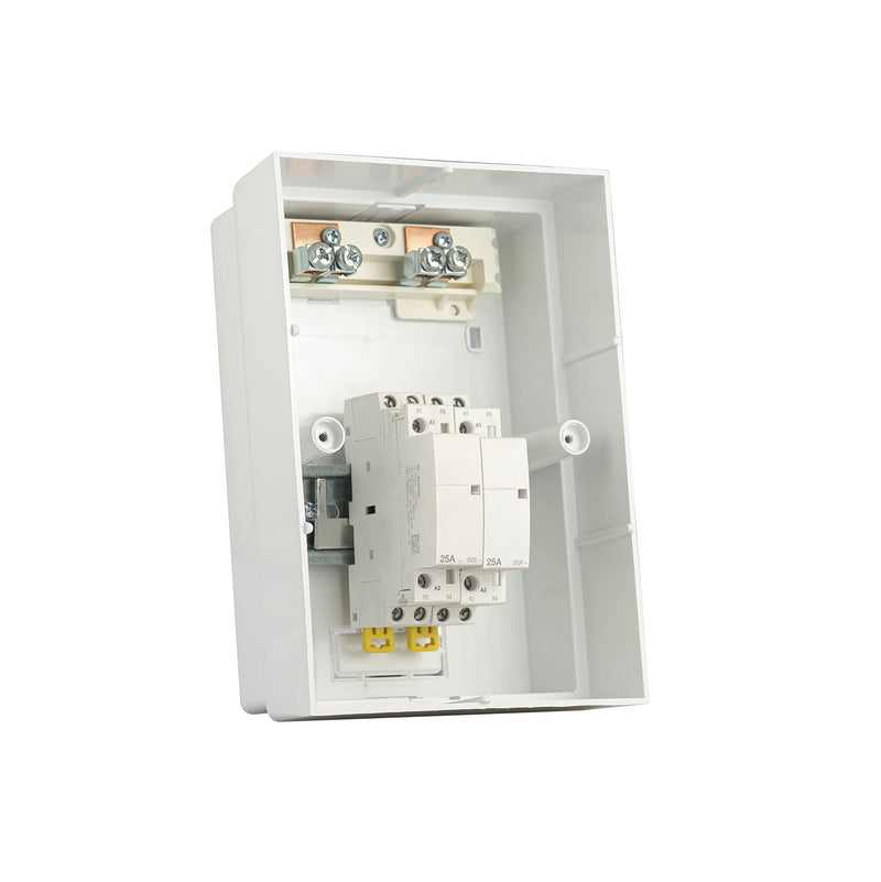 White small distributor 4 to 36 modules fuse box distribution box surface-mounted or flush-mounted smoke glass switch box DIN rail IP40 (24 module surface-mounted)