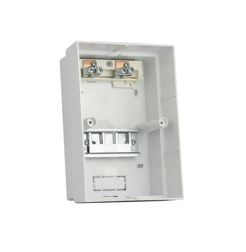 White small distributor 4 to 36 modules fuse box distribution box surface-mounted or flush-mounted smoke glass switch box DIN rail IP40 (24 module surface-mounted)