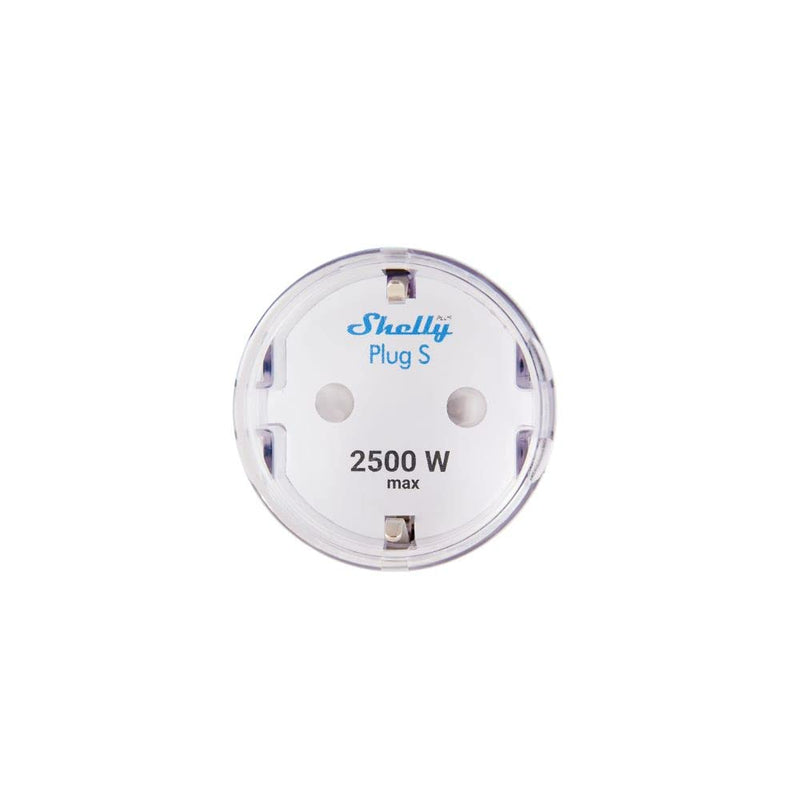 Shelly Plus Plug S - Smart Socket Works with Alexa &amp; Google Home, programmable socket with voice control, Bluetooth and Wi-Fi device for automating device power measurement