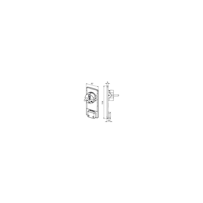 Schulte Elektrotechnik GmbH 1510 0000 0300 EVOline Plug protective contact plug extra flat, white