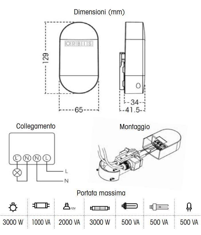 Orbis Citylux twilight switch for pole or wall mounting 230V - OB131412