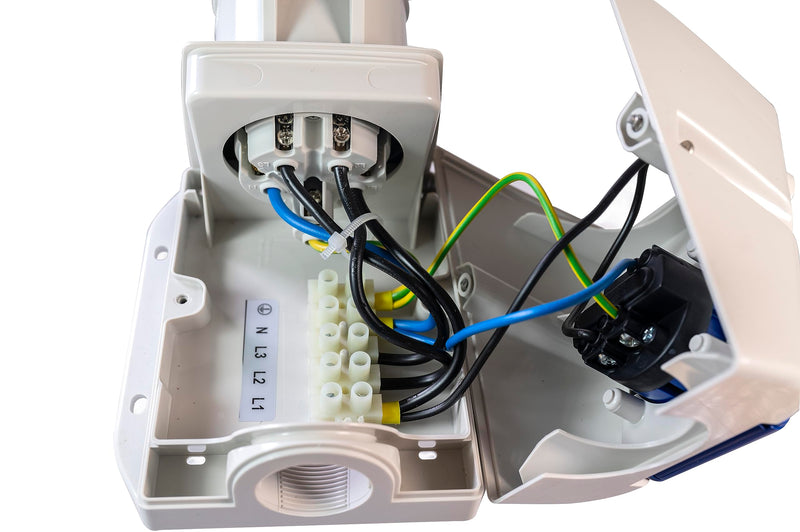 Aufputz Kombi Steckdose 5X32 CEE 3P+N+E 6h und Schuko Steckdose mit Abdeckung IP44/IP54 250V-400V im voraus verbinet