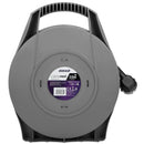 ORNO AE-13113/G Mini Kabeltrommel 10m mit 4 Steckdosen, Stander und Kindersicherungskontakte, 2300W / 10A, 230V, 50Hz,Abmessungen 22.5 x 28 x 8 cm (French)