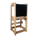 Tour d'apprentissage Montessori Aide de cuisine Tour d'apprentissage polyvalente 3 en 1 pour les enfants âgés de 1 an et plus - Aide de cuisine pliable avec planche, table et chaise"