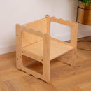 LATRANS tabouret réversible pour enfants i chaise avec 3 hauteurs d'assise - tabouret pour enfants multifonctionnel chaises pour enfants en bois tabouret bébé