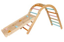 LATRANS lot de 3 triangles d'escalade avec toboggan et arche d'escalade - Aire de jeux d'intérieur pour les tout-petits à partir de 1 an - Jouet d'escalade inspiré de Pikler
