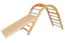 LATRANS lot de 3 triangles d'escalade avec toboggan et arche d'escalade - Aire de jeux d'intérieur pour les tout-petits à partir de 1 an - Jouet d'escalade inspiré de Pikler