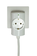 Multiprise Schuko répartiteur multiprise 4 voies avec fiche avec interrupteur lumineux et protection contre les surtensions avec câble court seulement 20 cm (câble court 4 voies) 