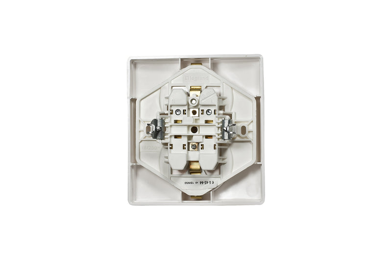 Combination socket on a base insert with 2-way ALPINWEISS combination flush-mounted 2-way socket white