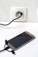 Latrans Unterputz Schuko Steckdose mit USB C 2400mA und 4 in 1 Universal Ladekabel für alle Smartphone Tablet Digitalkamera MP3 usw.