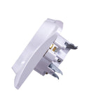 Prise contact de protection Prises Schuko blanches à encastrer 3 voies 