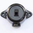 Schéma de commutation 6 Interrupteur déviateur, interrupteur rotatif/inverseur en saillie, 10A/250V, IP20 Noir RETRO Bakélite LOOK OLD