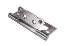 Pack of 2 door hinges stainless steel 100 mm with screws 2.5 mm thick rustproof stainless steel door hinge 