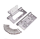 Pack of 2 door hinges stainless steel 100 mm with screws 2.5 mm thick rustproof stainless steel door hinge 