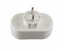 2-way distributor vertical multi-plug white IP20