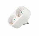2-way distributor vertical multi-plug white IP20